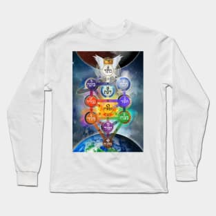 Kabbalistic Tree of Life With Planets Long Sleeve T-Shirt